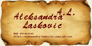 Aleksandra Lasković vizit kartica